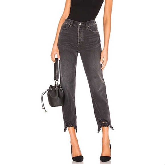 Free People Denim - Free People Chewed Up Mid-Rise Straight Jean